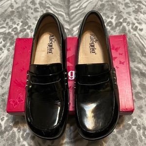 Alegria Black Waxy Loafers, Size 42 (11 1/2-12), Worn, Box, No trade